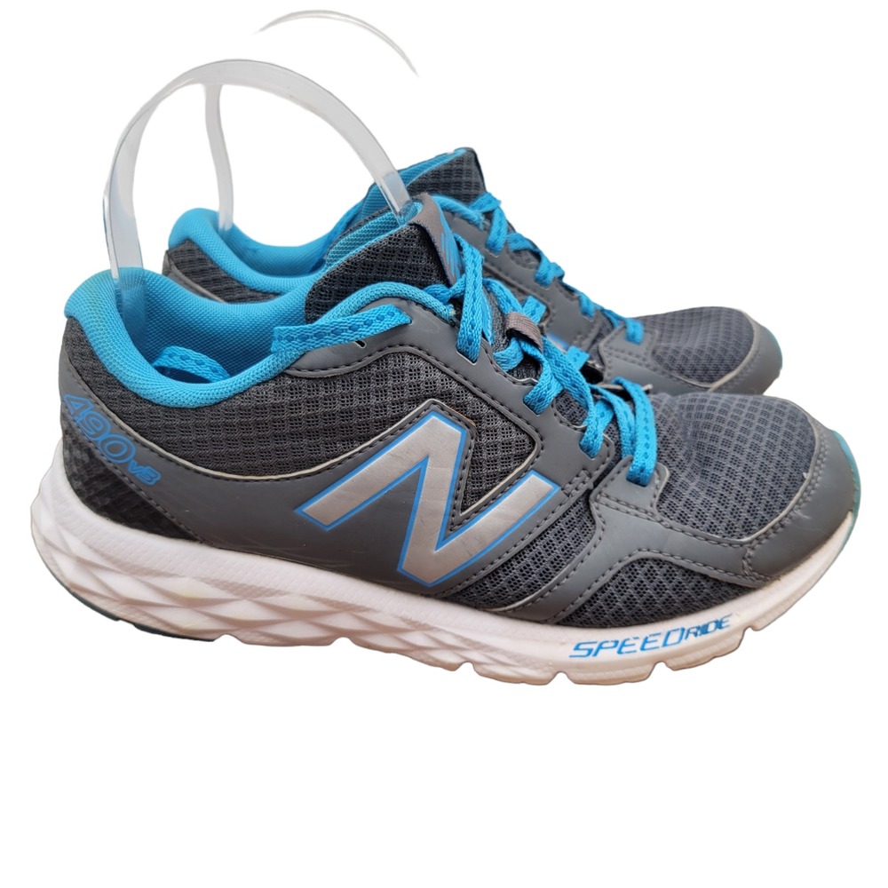 New Balance 490v3 Running Shoes Womens Size 7 Athletic Blue White Sneakers